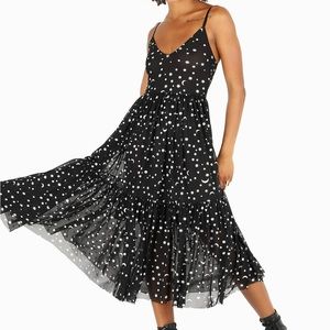 Blackmilk TWINKLE IN MY EYE SHEER MIDAXI DRESS 2.0 -